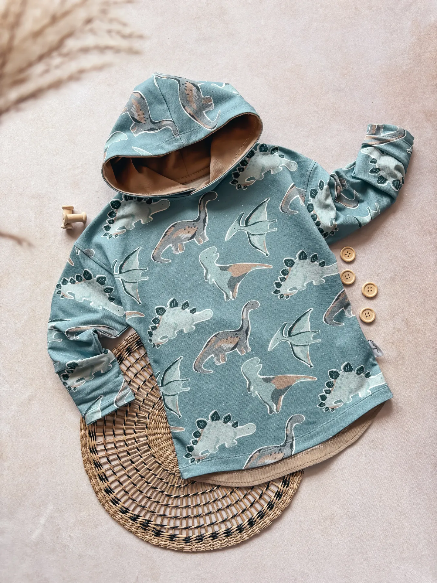 Basicshirt Gr. 104 Dinos blau